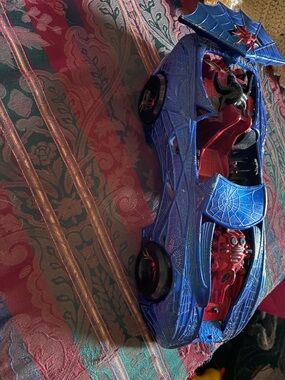 Spiderman Blue and Red Spider-Mobile Vehicle Toy